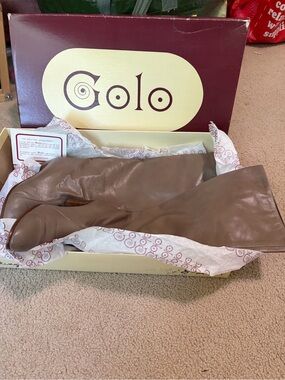 Golo Taupe Over-the-Knee Leather Boots